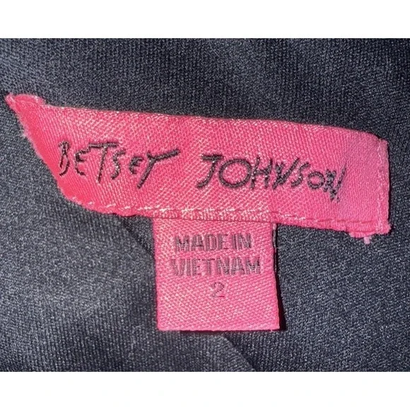 Betsey Johnson Black White Polka‎ Dot Ruffles Dress Sz 2 - Picture 7 of 10